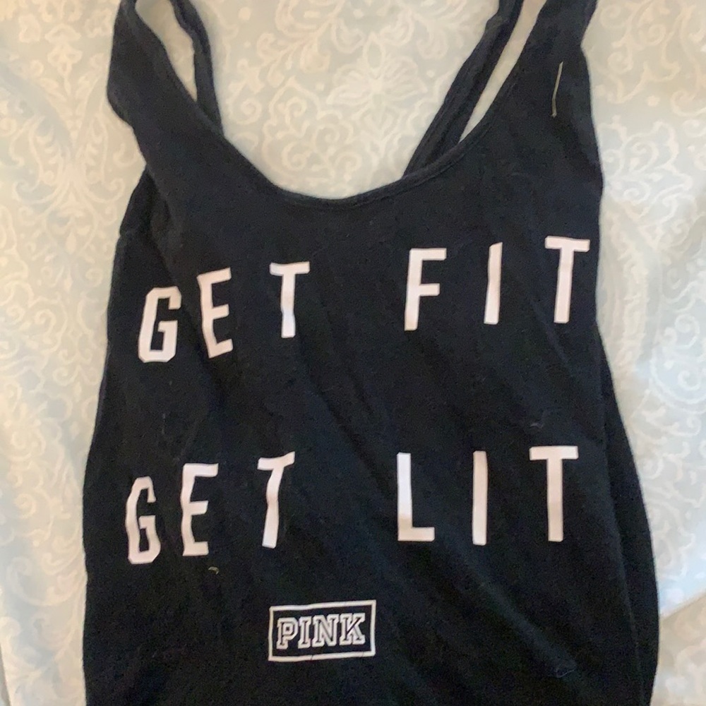 VS PINK GET FIT GET LIT TANK SIZE SMALL